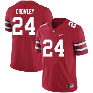 Men's Ohio State Buckeyes #24 Marcus Crowley Scarlet Nike NCAA College Football Jersey Authentic JYI6444TM